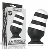 01597 | Plug Anal com listas pretas e brancas 18x8,5x7,7 cm - X-Missioner Butt Plug - LOVETOY