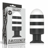 01598 | Plug Anal com listas pretas e brancas 19,5x7,7x7,7 cm - X-Missioner Butt Plug - LOVETOY