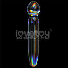 01609 | Penetrador de Vidro - 18,4cm Twilight Gleam Glass Dildo- Alluring Arc - LOVETOY - comprar online