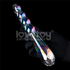 01610 | Penetrador de Vidro - 19 cm Twilight Gleam Glass Dildo- Rising Ripples - LOVETOY na internet