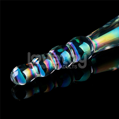 Imagem do 01610 | Penetrador de Vidro - 19 cm Twilight Gleam Glass Dildo- Rising Ripples - LOVETOY