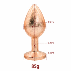 01617 | Plug Anal de Luxo com Pedra Acrílico usando nova tecnologia - Tmanho M - VIPMIX - comprar online