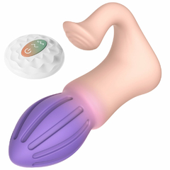 01672 | Plug Anal com Motor duplo com 7 Modos de Vibração e Controle Remoto - Cor Gradiente - VIPMIX na internet