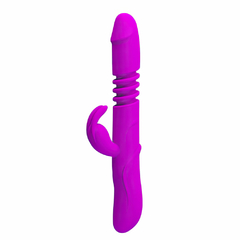 01780 | Vibrador rotativo recarregável com movimentos vai e vem com 12 modos de vibração e 4 modos de rotação - PRETTY LOVE