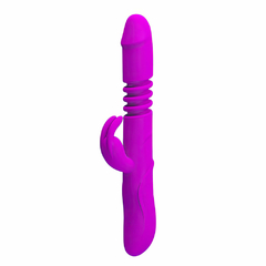 01780 | Vibrador rotativo recarregável com movimentos vai e vem com 12 modos de vibração e 4 modos de rotação - PRETTY LOVE - E-VARIEDADES