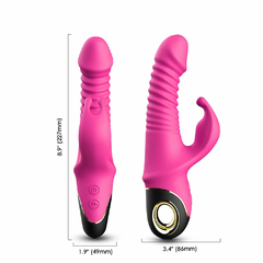 01791 | Vibrador Rabbit Vai e Vem Recarregável com 9 Modos de Vibração - USK - E-VARIEDADES