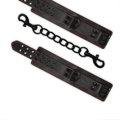 01814 | Tornozeleira com Corrente e Fivelas - Bondage Fetish Pleasure Ankle cuffs - LOVETOY - loja online