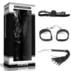 01822 | Kit Bondage Luxo com 3 peças - mordaça,algema e chicote - LOVETOY