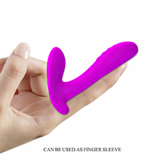 Imagem do 01995 | Vibrador com estimulador clitoriano recarrega?vel com penetrador com 12 modos de vibração - PRETTY LOVE