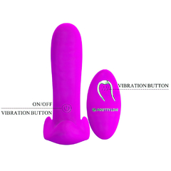 01995 | Vibrador com estimulador clitoriano recarrega?vel com penetrador com 12 modos de vibração - PRETTY LOVE - comprar online