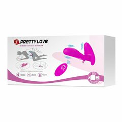 01995 | Vibrador com estimulador clitoriano recarrega?vel com penetrador com 12 modos de vibração - PRETTY LOVE - E-VARIEDADES