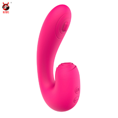 02047 | Vibrador de ponto G. Possui 2 motores ,Com 6 modos de vibração em formato de bater na ponta e 6 modos de pulsação no estimulador,3 níveis de velocidade - NV TOYS