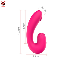 02047 | Vibrador de ponto G. Possui 2 motores ,Com 6 modos de vibração em formato de bater na ponta e 6 modos de pulsação no estimulador,3 níveis de velocidade - NV TOYS - loja online