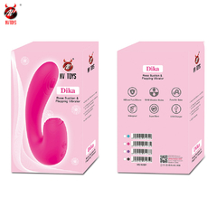 02047 | Vibrador de ponto G. Possui 2 motores ,Com 6 modos de vibração em formato de bater na ponta e 6 modos de pulsação no estimulador,3 níveis de velocidade - NV TOYS