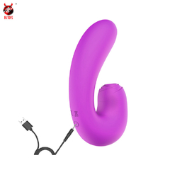 02047 | Vibrador de ponto G. Possui 2 motores ,Com 6 modos de vibração em formato de bater na ponta e 6 modos de pulsação no estimulador,3 níveis de velocidade - NV TOYS na internet