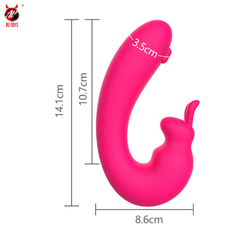 Imagem do 02050 | Vibrador de ponto G. Possui 2 motores ,Com 6 modos de vibração em formato de bater na ponta e 6 modos de vibração,3 níveis de velocidade - NV TOYS