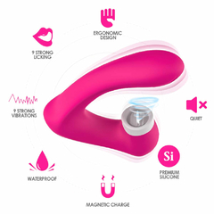 02079 | Vibrador com Estimulador Clitoriano 9 modos de Vibração - USK na internet