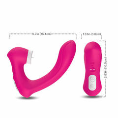 02079 | Vibrador com Estimulador Clitoriano 9 modos de Vibração - USK - E-VARIEDADES