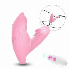 02085 | Vibrador Ponto G com Estimulador Clitoriano com Controle Remoto - USK