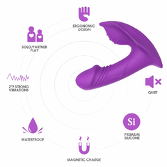 02085 | Vibrador Ponto G com Estimulador Clitoriano com Controle Remoto - USK na internet