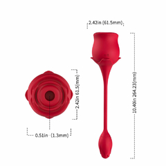 02087 | Vibrador Duplo Flexível em Formato de Rosa - USK - E-VARIEDADES