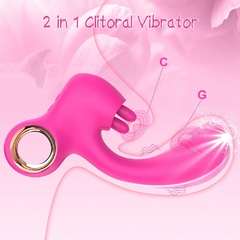 02099 | Vibrador Ponto G com estimulador de Clitóris,10 modos de vibração - YOUVIBE - loja online