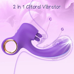 Imagem do 02099 | Vibrador Ponto G com estimulador de Clitóris,10 modos de vibração - YOUVIBE