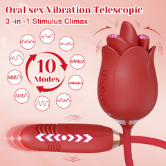 02108 | Rosa com boca sexy, vibrador com 10 modos de movimento na boca,10 modos de vibração e sobe e desce - YOUVIBE - comprar online