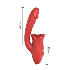 02112 | Boca Sensual, vibrador 3 em 1 com boca e formato peniano,10 modos de mordida, vibração na Língua e vibração no estimulador - YOUVIBE - E-VARIEDADES