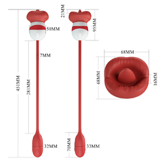 02122 | Vibrador Duplo Flexível com Língua e Bullet com 5 modos de movimento - Aliyah - PRETTY LOVE - E-VARIEDADES