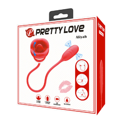 02122 | Vibrador Duplo Flexível com Língua e Bullet com 5 modos de movimento - Aliyah - PRETTY LOVE - loja online