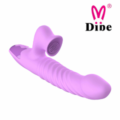 02180 | Vibrador recarregável vai e vem, possui 7 modos de vibração e 7 modos de movimentos de vai e vem - DIBE na internet