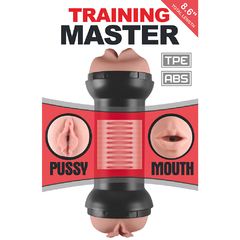 02250 | Masturbador Duplo Vagina e Boca Training Master Double Side Stroker Mouth and Pussy - LOVETOY - E-VARIEDADES