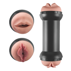 02250 | Masturbador Duplo Vagina e Boca Training Master Double Side Stroker Mouth and Pussy - LOVETOY - loja online