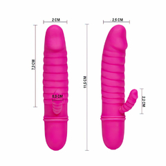 02257 | Vibrador ponto G com estimulador lateral feito de silicone. Possui 10 modos de vibração - PRETTY LOVE na internet