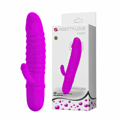 02257 | Vibrador ponto G com estimulador lateral feito de silicone. Possui 10 modos de vibração - PRETTY LOVE - E-VARIEDADES