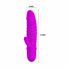 02257 | Vibrador ponto G com estimulador lateral feito de silicone. Possui 10 modos de vibração - PRETTY LOVE - E-VARIEDADES