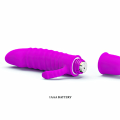 Imagem do 02257 | Vibrador ponto G com estimulador lateral feito de silicone. Possui 10 modos de vibração - PRETTY LOVE