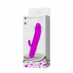 02257 | Vibrador ponto G com estimulador lateral feito de silicone. Possui 10 modos de vibração - PRETTY LOVE