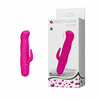 02259 | Vibrador ponto G com estimulador feito de silicone, material macio com toque aveludado. Possui 10 modos de vibração - PRETTY LOVE