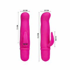 02259 | Vibrador ponto G com estimulador feito de silicone, material macio com toque aveludado. Possui 10 modos de vibração - PRETTY LOVE na internet