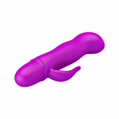 02259 | Vibrador ponto G com estimulador feito de silicone, material macio com toque aveludado. Possui 10 modos de vibração - PRETTY LOVE - loja online