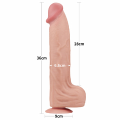 02315 | Pênis Realístico 36x6,6 cm - King Sized Sliding Skin Dual Layer Dong - LOVETOY - comprar online