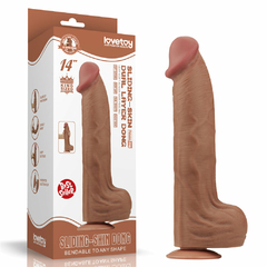 02315 | Pênis Realístico 36x6,6 cm - King Sized Sliding Skin Dual Layer Dong - LOVETOY - E-VARIEDADES