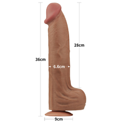 02315 | Pênis Realístico 36x6,6 cm - King Sized Sliding Skin Dual Layer Dong - LOVETOY - loja online