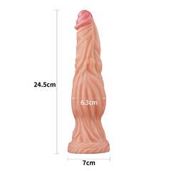 02318 | Pênis Dupla Densidade 24,5x6,3 cm Dual Layered Platinum Silicone Cock Bege - LOVETOY - comprar online