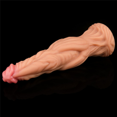 02318 | Pênis Dupla Densidade 24,5x6,3 cm Dual Layered Platinum Silicone Cock Bege - LOVETOY