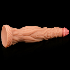 02318 | Pênis Dupla Densidade 24,5x6,3 cm Dual Layered Platinum Silicone Cock Bege - LOVETOY - comprar online