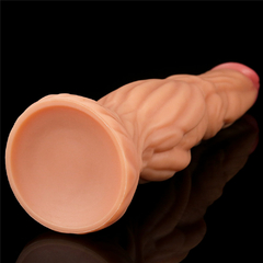 02318 | Pênis Dupla Densidade 24,5x6,3 cm Dual Layered Platinum Silicone Cock Bege - LOVETOY - E-VARIEDADES