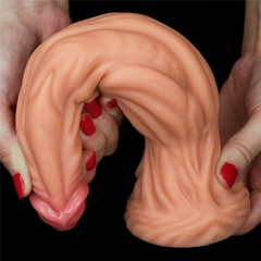 02318 | Pênis Dupla Densidade 24,5x6,3 cm Dual Layered Platinum Silicone Cock Bege - LOVETOY - comprar online